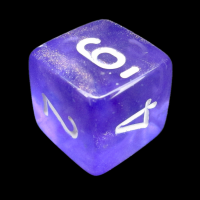 Chessex Borealis Purple & White Luminary D6 Dice