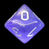 Chessex Borealis Purple & White Luminary D10 Dice