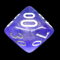 Chessex Borealis Purple & White Luminary Percentile Dice