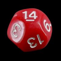 Impact Opaque Red & White D14 Dice