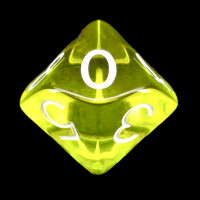 Role 4 Initiative Translucent Yellow & White D10 Dice