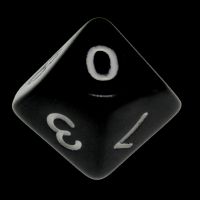 CLEARANCE Impact Opaque Black & White D6 Dice
