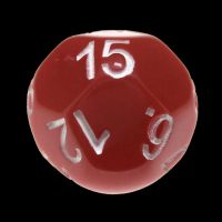 Impact Opaque Red & White D15 Dice
