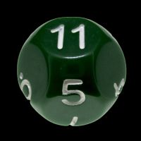 Impact Opaque Green & White D11 Dice