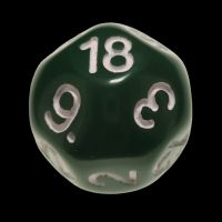 Impact Opaque Green & White D18 Dice