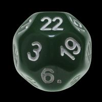 Impact Opaque Green & White D22 Dice