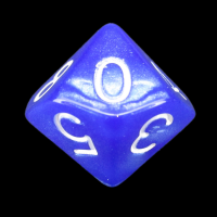 Role 4 Initiative Marble Blue & White D10 Dice