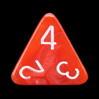 Role 4 Initiative Marble Red & White D4 Dice