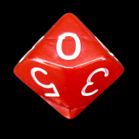 Role 4 Initiative Marble Red & White D10 Dice