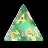 TDSO Green Dragon Scale D4 Dice