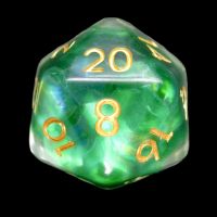 TDSO Green Dragon Scale D20 Dice
