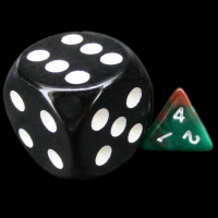 TDSO Duel Brown & Green MINI 10mm D4 Dice