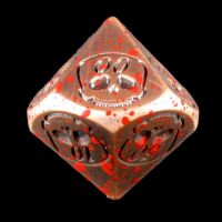 TDSO Metal Skull Copper & Blood Spatter Percentile Dice