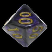 TDSO Duel Purple & Steel with Gold Percentile Dice