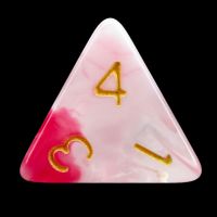 TDSO Cyclone Red & White D4 Dice