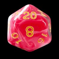 TDSO Cyclone Red & White D20 Dice