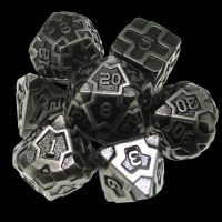 TDSO Metal Arcanist Antique Silver 7 Dice Polyset