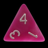 TDSO Duel Pink & Pearl White D4 Dice