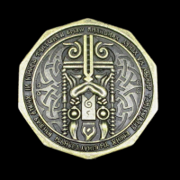 Forged Dwarven Legendary Metal Gold Coin