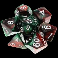 TDSO Duel Green & Red 7 Dice Polyset