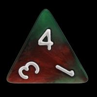 TDSO Duel Green & Red D4 Dice