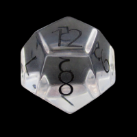 TDSO Zircon Glass Diamond with Engraved Numbers Precious Gem D12 Dice