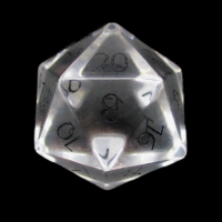 TDSO Zircon Glass Diamond with Engraved Numbers Precious Gem D20 Dice