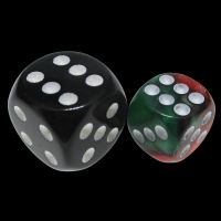 TDSO Duel Green & Red 12mm D6 Spot Dice