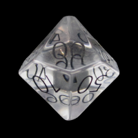 TDSO Zircon Glass Diamond with Engraved Numbers Precious Gem Percentile Dice