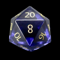 TDSO Zircon Glass Alexandrite with Engraved Numbers Precious Gem D20 Dice