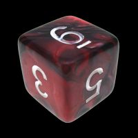 TDSO Duel Black & Red With White D6 Dice