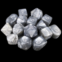 Role 4 Initiative Steel Dragon Shimmer 15 Dice Polyset with Arch D4s