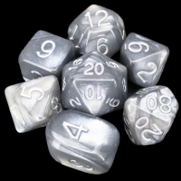 Role 4 Initiative Steel Dragon Shimmer 7 Dice Polyset with Arch D4