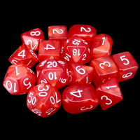 Role 4 Initiative Marble Red 15 Dice Polyset with Arch D4s