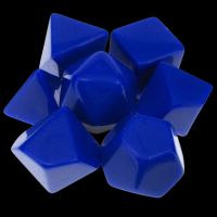 TDSO Opaque Blank Blue 7 Dice Polyset