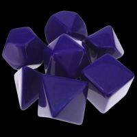 TDSO Opaque Blank Purple 7 Dice Polyset