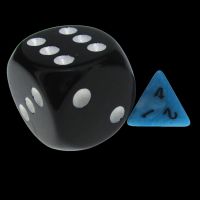 TDSO Duel Teal & White MINI 10mm D4 Dice