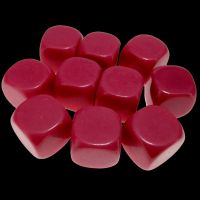 TDSO Opaque Blank Pink 16mm 10 x D6 Dice Set
