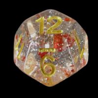 TDSO Metallic Flakes Ruby D12 Dice