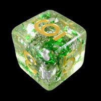 TDSO Metallic Flakes Emerald D6 Dice