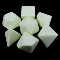 TDSO Opaque Blank Ivory 7 Dice Polyset