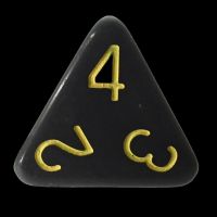 Role 4 Initiative Opaque Grey & Gold D4 Dice
