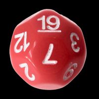 Impact Opaque Red & White D19 Dice