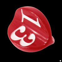 Impact Opaque Red & White Apple Core D3 Dice