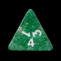 Koplow Glitter Green D4 Dice