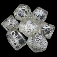 Role 4 Initiative Holi Dice Diffusion Falling Snow 7 Dice Polyset with Arch D4s