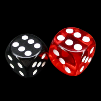 Role 4 Initiative Translucent Red & White JUMBO 18mm D6 Spot Dice