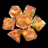 TDSO Fools Gold Clear 7 Dice Polyset