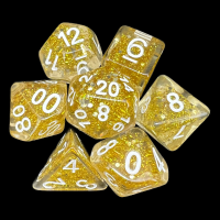TDSO Confetti Gold Glitter 7 Dice Polyset
