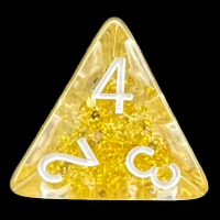 TDSO Confetti Gold Glitter D4 Dice